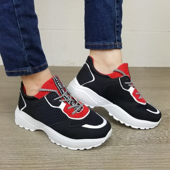 Shoes - Chunky Platform Heel Fashion Dad Sneakers